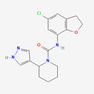 N-(5-chloro-2,3-dihydro-1-benzofuran-7-yl)-2-(1H-pyrazol-4-yl)piperidine-1-carboxamide