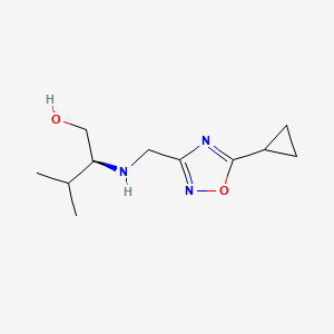 molecular formula C11H19N3O2 B7657864 (2S)-2-[(5-cyclopropyl-1,2,4-oxadiazol-3-yl)methylamino]-3-methylbutan-1-ol 