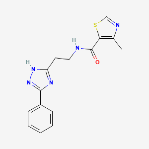 4-methyl-N-[2-(3-phenyl-1H-1,2,4-triazol-5-yl)ethyl]-1,3-thiazole-5-carboxamide