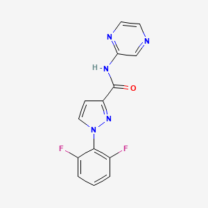 1-(2,6-difluorophenyl)-N-pyrazin-2-ylpyrazole-3-carboxamide