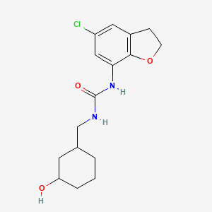 1-(5-Chloro-2,3-dihydro-1-benzofuran-7-yl)-3-[(3-hydroxycyclohexyl)methyl]urea