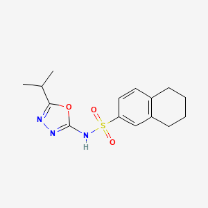 N-(5-propan-2-yl-1,3,4-oxadiazol-2-yl)-5,6,7,8-tetrahydronaphthalene-2-sulfonamide