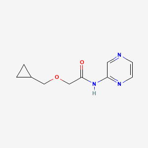 molecular formula C10H13N3O2 B7657931 2-(cyclopropylmethoxy)-N-pyrazin-2-ylacetamide 