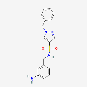 N-[(3-aminophenyl)methyl]-1-benzylpyrazole-4-sulfonamide