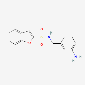 N-[(3-aminophenyl)methyl]-1-benzofuran-2-sulfonamide