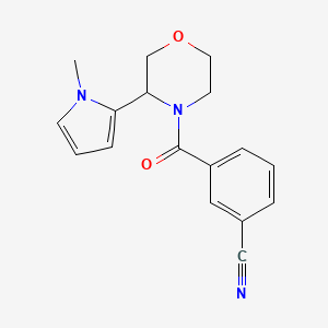 3-[3-(1-Methylpyrrol-2-yl)morpholine-4-carbonyl]benzonitrile