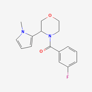 (3-Fluorophenyl)-[3-(1-methylpyrrol-2-yl)morpholin-4-yl]methanone