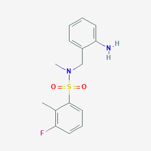 N-[(2-aminophenyl)methyl]-3-fluoro-N,2-dimethylbenzenesulfonamide