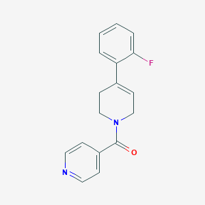 molecular formula C17H15FN2O B7658018 [4-(2-fluorophenyl)-3,6-dihydro-2H-pyridin-1-yl]-pyridin-4-ylmethanone 