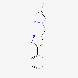 2-[(4-Chloropyrazol-1-yl)methyl]-5-phenyl-1,3,4-thiadiazole