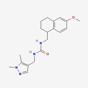 1-[(1,5-Dimethylpyrazol-4-yl)methyl]-3-[(6-methoxy-1,2,3,4-tetrahydronaphthalen-1-yl)methyl]urea