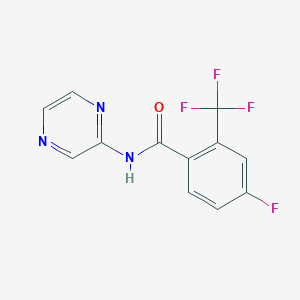 4-fluoro-N-pyrazin-2-yl-2-(trifluoromethyl)benzamide