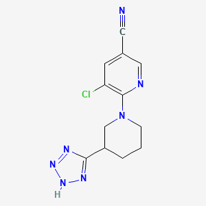 5-chloro-6-[3-(2H-tetrazol-5-yl)piperidin-1-yl]pyridine-3-carbonitrile