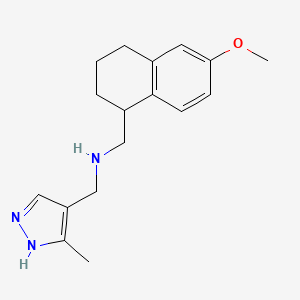 1-(6-methoxy-1,2,3,4-tetrahydronaphthalen-1-yl)-N-[(5-methyl-1H-pyrazol-4-yl)methyl]methanamine