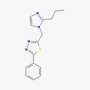 2-Phenyl-5-[(2-propylimidazol-1-yl)methyl]-1,3,4-thiadiazole