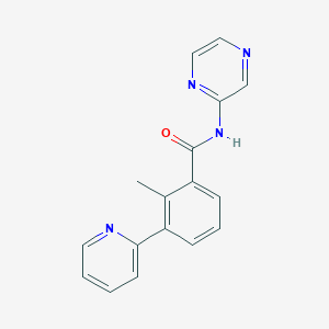 molecular formula C17H14N4O B7658084 2-methyl-N-pyrazin-2-yl-3-pyridin-2-ylbenzamide 