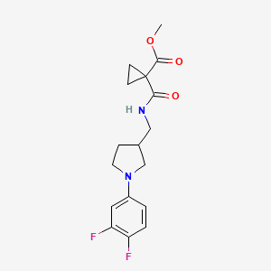 Methyl 1-[[1-(3,4-difluorophenyl)pyrrolidin-3-yl]methylcarbamoyl]cyclopropane-1-carboxylate