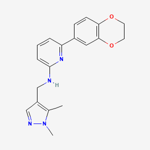 6-(2,3-dihydro-1,4-benzodioxin-6-yl)-N-[(1,5-dimethylpyrazol-4-yl)methyl]pyridin-2-amine