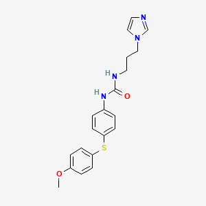 1-(3-Imidazol-1-ylpropyl)-3-[4-(4-methoxyphenyl)sulfanylphenyl]urea