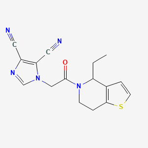 1-[2-(4-ethyl-6,7-dihydro-4H-thieno[3,2-c]pyridin-5-yl)-2-oxoethyl]imidazole-4,5-dicarbonitrile