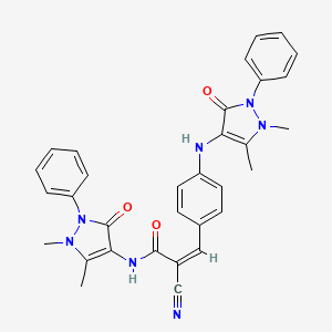 (Z)-2-cyano-N-(1,5-dimethyl-3-oxo-2-phenylpyrazol-4-yl)-3-[4-[(1,5-dimethyl-3-oxo-2-phenylpyrazol-4-yl)amino]phenyl]prop-2-enamide