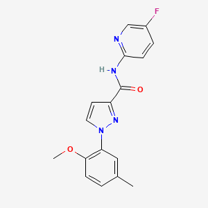 N-(5-fluoropyridin-2-yl)-1-(2-methoxy-5-methylphenyl)pyrazole-3-carboxamide