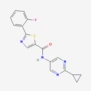 N-(2-cyclopropylpyrimidin-5-yl)-2-(2-fluorophenyl)-1,3-thiazole-5-carboxamide