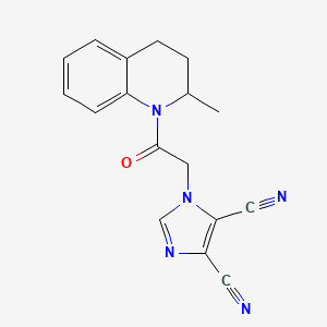 1-[2-(2-methyl-3,4-dihydro-2H-quinolin-1-yl)-2-oxoethyl]imidazole-4,5-dicarbonitrile