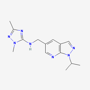 2,5-dimethyl-N-[(1-propan-2-ylpyrazolo[3,4-b]pyridin-5-yl)methyl]-1,2,4-triazol-3-amine