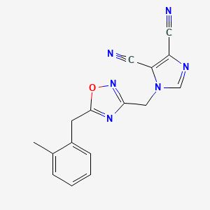 1-[[5-[(2-Methylphenyl)methyl]-1,2,4-oxadiazol-3-yl]methyl]imidazole-4,5-dicarbonitrile