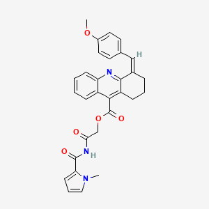 [2-[(1-methylpyrrole-2-carbonyl)amino]-2-oxoethyl] (4Z)-4-[(4-methoxyphenyl)methylidene]-2,3-dihydro-1H-acridine-9-carboxylate