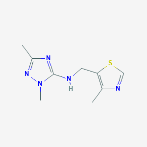 2,5-dimethyl-N-[(4-methyl-1,3-thiazol-5-yl)methyl]-1,2,4-triazol-3-amine