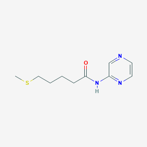 5-methylsulfanyl-N-pyrazin-2-ylpentanamide