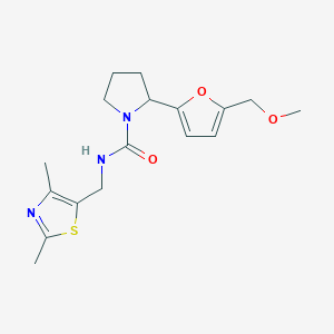 N-[(2,4-dimethyl-1,3-thiazol-5-yl)methyl]-2-[5-(methoxymethyl)furan-2-yl]pyrrolidine-1-carboxamide