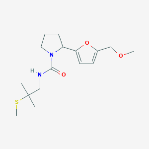 2-[5-(methoxymethyl)furan-2-yl]-N-(2-methyl-2-methylsulfanylpropyl)pyrrolidine-1-carboxamide