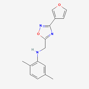 N-[[3-(furan-3-yl)-1,2,4-oxadiazol-5-yl]methyl]-2,5-dimethylaniline