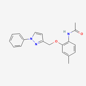 N-[4-methyl-2-[(1-phenylpyrazol-3-yl)methoxy]phenyl]acetamide