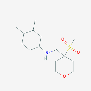 3,4-dimethyl-N-[(4-methylsulfonyloxan-4-yl)methyl]cyclohexan-1-amine