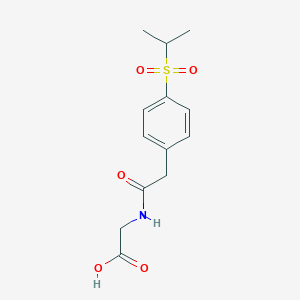 2-[[2-(4-Propan-2-ylsulfonylphenyl)acetyl]amino]acetic acid