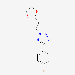 5-(4-Bromophenyl)-2-[2-(1,3-dioxolan-2-yl)ethyl]tetrazole