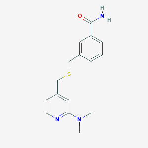 3-[[2-(Dimethylamino)pyridin-4-yl]methylsulfanylmethyl]benzamide