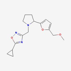 5-Cyclopropyl-3-[[2-[5-(methoxymethyl)furan-2-yl]pyrrolidin-1-yl]methyl]-1,2,4-oxadiazole