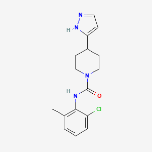 N-(2-chloro-6-methylphenyl)-4-(1H-pyrazol-5-yl)piperidine-1-carboxamide