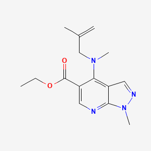 Ethyl 1-methyl-4-[methyl(2-methylprop-2-enyl)amino]pyrazolo[3,4-b]pyridine-5-carboxylate