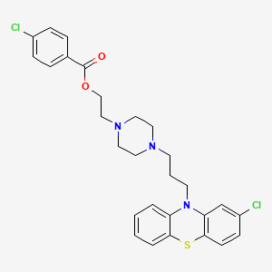 2-[4-[3-(2-Chlorophenothiazin-10-yl)propyl]piperazin-1-yl]ethyl 4-chlorobenzoate