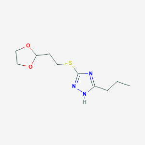 3-[2-(1,3-dioxolan-2-yl)ethylsulfanyl]-5-propyl-1H-1,2,4-triazole