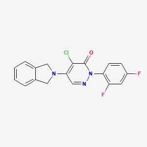 4-Chloro-2-(2,4-difluorophenyl)-5-(1,3-dihydroisoindol-2-yl)pyridazin-3-one