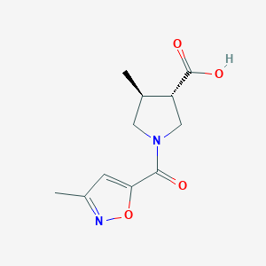 (3S,4S)-4-methyl-1-(3-methyl-1,2-oxazole-5-carbonyl)pyrrolidine-3-carboxylic acid