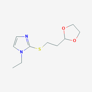 2-[2-(1,3-Dioxolan-2-yl)ethylsulfanyl]-1-ethylimidazole