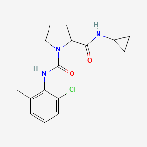 1-N-(2-chloro-6-methylphenyl)-2-N-cyclopropylpyrrolidine-1,2-dicarboxamide